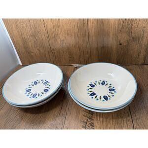 4 Vintage 1960's Swiss Alpine Collection by Marcrest Berry/Dessert Bowls 5-1/4”